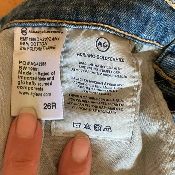 AG Adriano Goldschmied Super Skinny Ankle Light Blue Denim Size 26 R - Picture 7 of 10